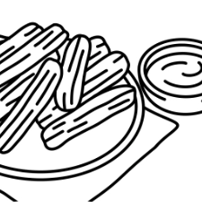 Churro Plate Coloring Page