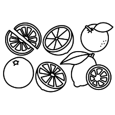 Citrus Fruits Coloring Page