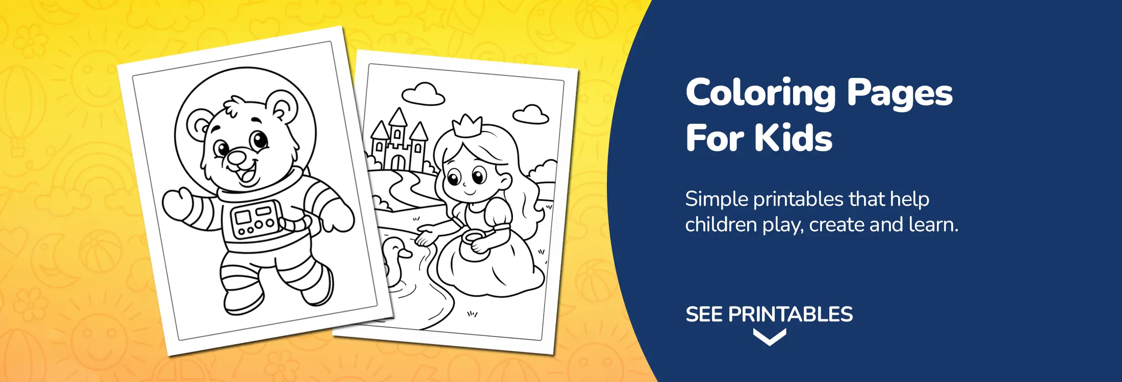 Emotions coloring pages for kids - simple printables that help children name emotions and talk about feelings