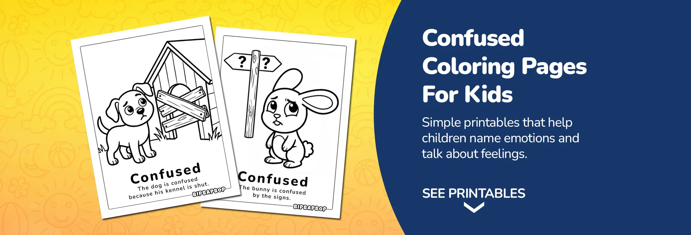 Confused Emotion Coloring Pages