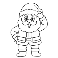 Confused Santa Coloring Page