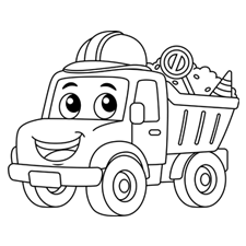 Construction Truck Coloring Page