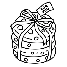 Cookie Gift Coloring Page