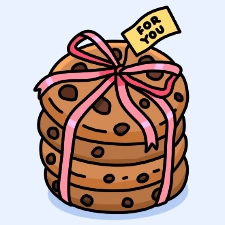 Cookie Gift Coloring Page