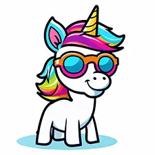 Cool Unicorn In Sunglasses Coloring Sheet