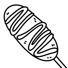 Corndog Coloring Page