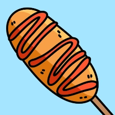 Corndog Coloring Page