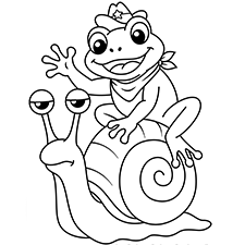 Cowboy Frog Coloring Page Black & White