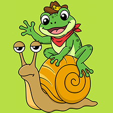 Cowboy Frog Coloring Page