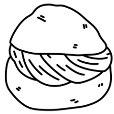Cream Puff Coloring Page