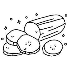 Cucumber Coloring Page