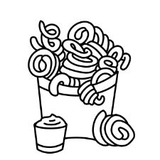 Curly Fries Coloring Page