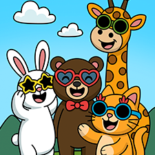 Cute Animals Wearing Sun Glasses Printable