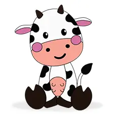 Cute Baby Cow Printable