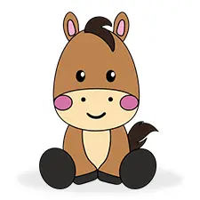 Cute Baby Donkey Printable