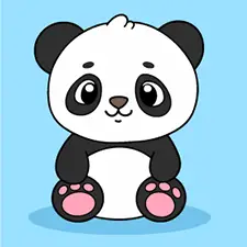 Cute Baby Panda Coloring Page
