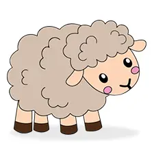 Cute Baby Sheep Coloring Page
