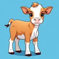 Cute Cow Coloring Page