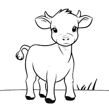 Cute Cow Printable Black & White