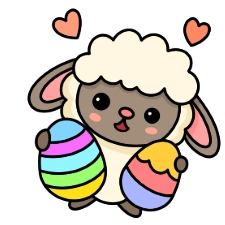 Cute Easter Lamb Coloring Page