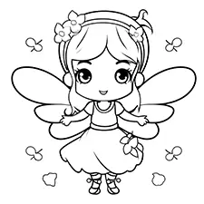 Cute Fairy Drawings Black & White