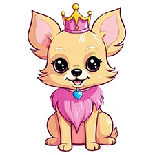 Cute Princess Dog Printable