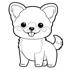 Cute Printable Puppy Black & White