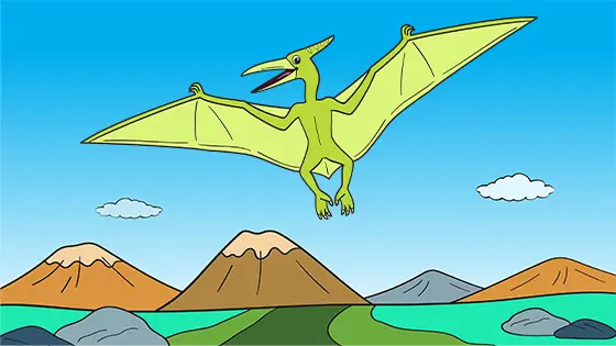 Cute Pterodactyl Dinosaur Coloring Pages Free PDF Download Color