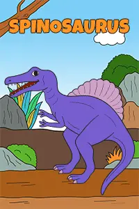 Cute Spinosaurus Coloring Pages Free PDF Color Example