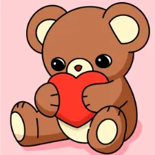 Cute Teddy Bear Coloring Page