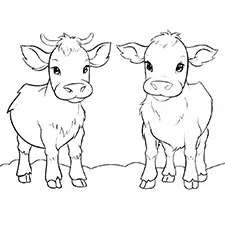 Daddy & Mummy Cow Printable Black & White