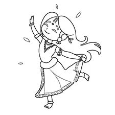 Dancing Princess Printable Black & White