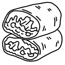 Delicious Burrito Coloring Page