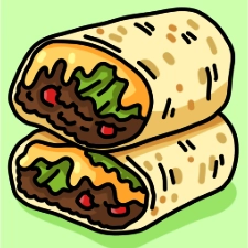 Delicious Burrito Coloring Page