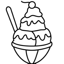 Delicious Sundae Coloring Page