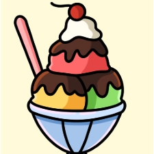 Delicious Sundae Coloring Page