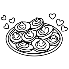 Deviled Eggs Coloring Page