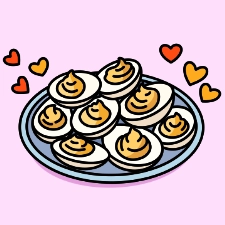 Deviled Eggs Coloring Page