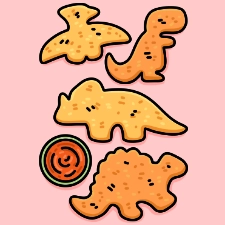 Dino Nuggets Coloring Page