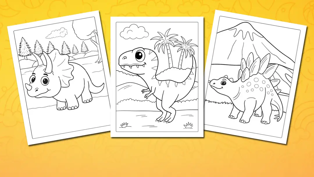 Dinosaur coloring pages for kids