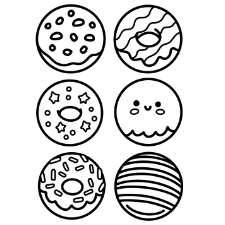Donuts Coloring Page