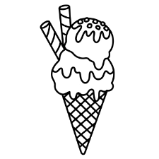 Double Scoop Ice Cream Coloring Page