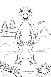 Downloadable Velociraptor Coloring Sheet For Kids Black & White