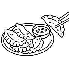 Dumplings Coloring Page