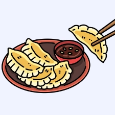 Dumplings Coloring Page