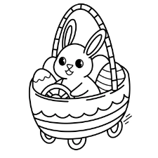Easter Basket Car Coloring Page