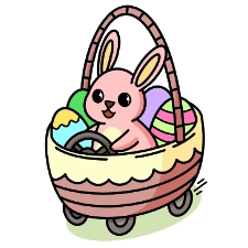 Easter Basket Car Coloring Page
