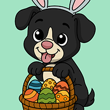 Easter Dog Printable