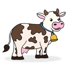 Easy Cow Coloring Page