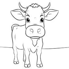 Easy Cow Printable Black & White